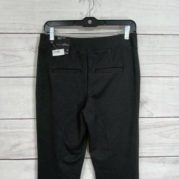 $79 INC INTERNATIONAL CONCEPTS Ponte Knit Stretch Boot Leg Pants 6 R - Picture 8 of 11